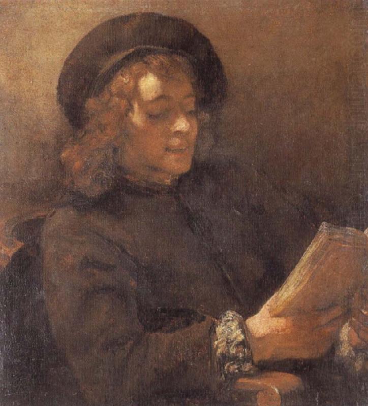 The Artist-s Son,Titus van Rijn,Reading, REMBRANDT Harmenszoon van Rijn